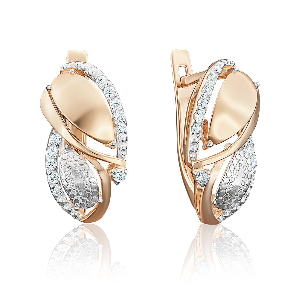 

Серьги из комбинированного золота с фианитом PLATINA jewelry 02-4001-00-401-1111-65, 02-4001-00-401-1111-65