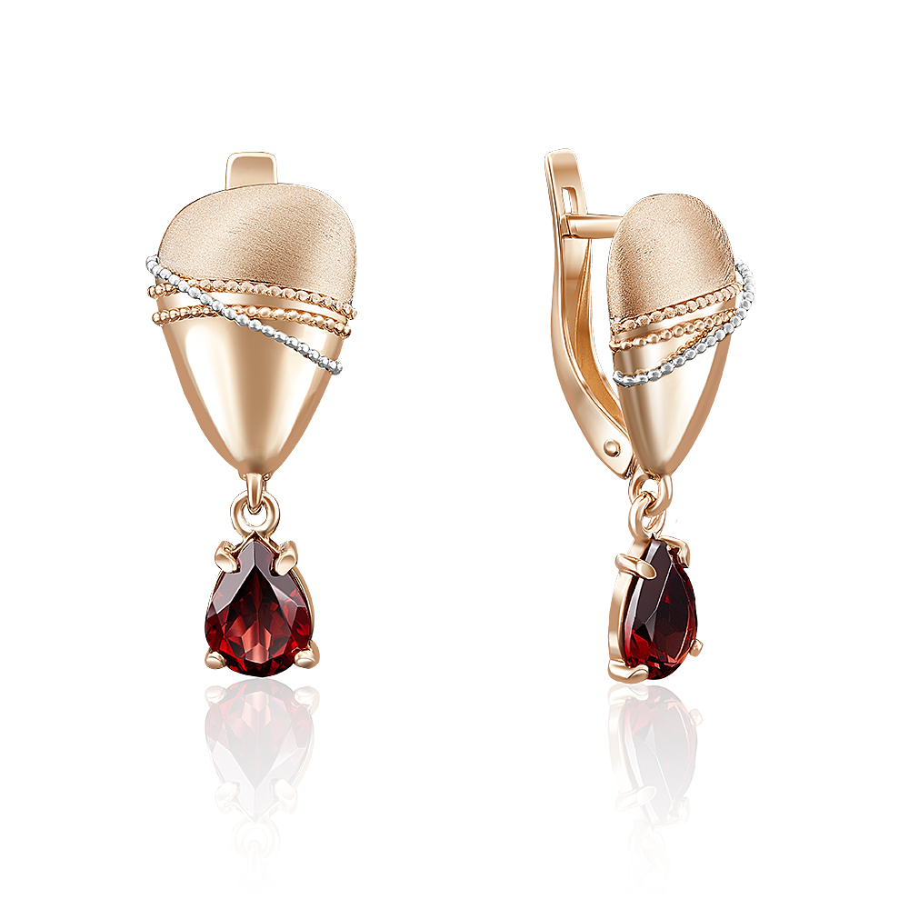 

Серьги из комбинированного золота с гранатом PLATINA jewelry 02-3999-00-204-1111-46, 02-3999-00-204-1111-46