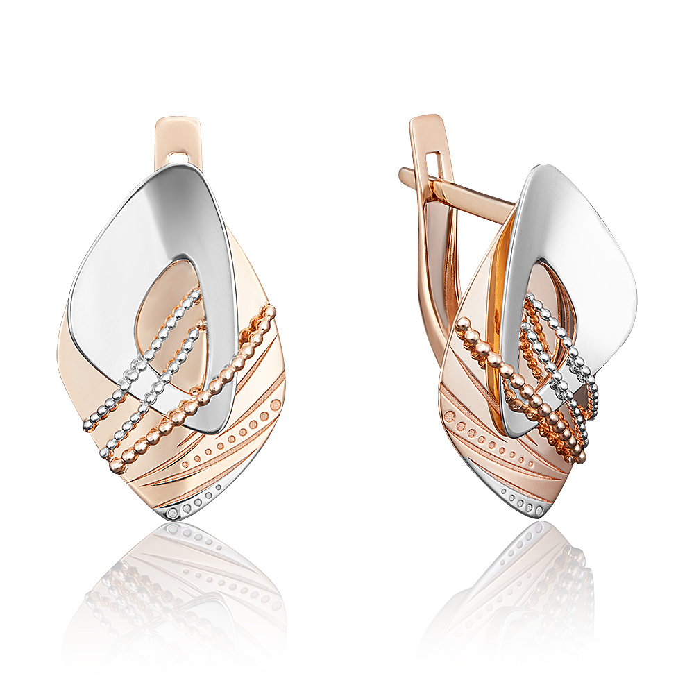 

Серьги из комбинированного золота PLATINA jewelry 02-3990-00-000-1111-42, 02-3990-00-000-1111-42