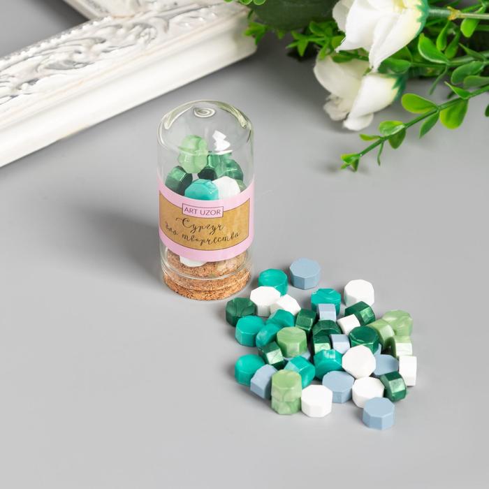 

Сургуч в гранулах в баночке Арт Узор Восьмигранник палитра зелёного 15 гр 6х3х3 см, 2шт., Зеленый