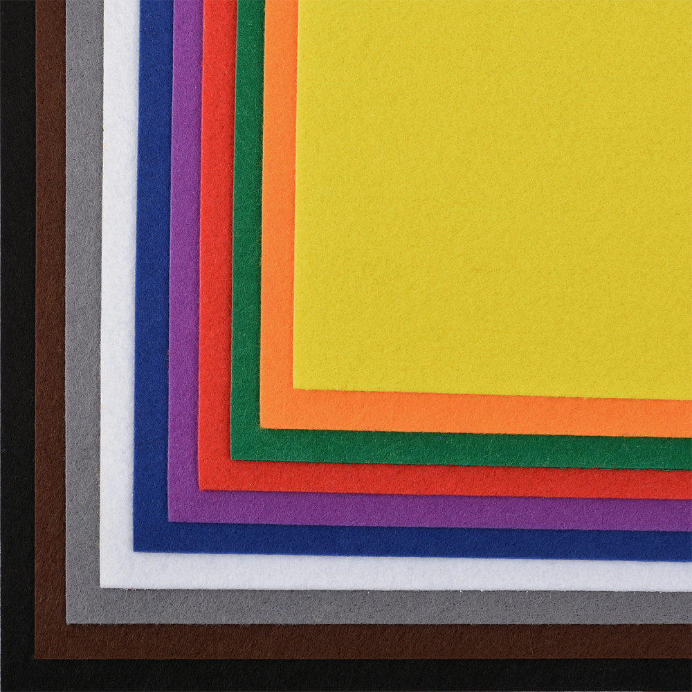 

Набор листового фетра (жесткий) IDEAL 2мм 20х30см уп.10 листов цв.ассорти, Разноцветный