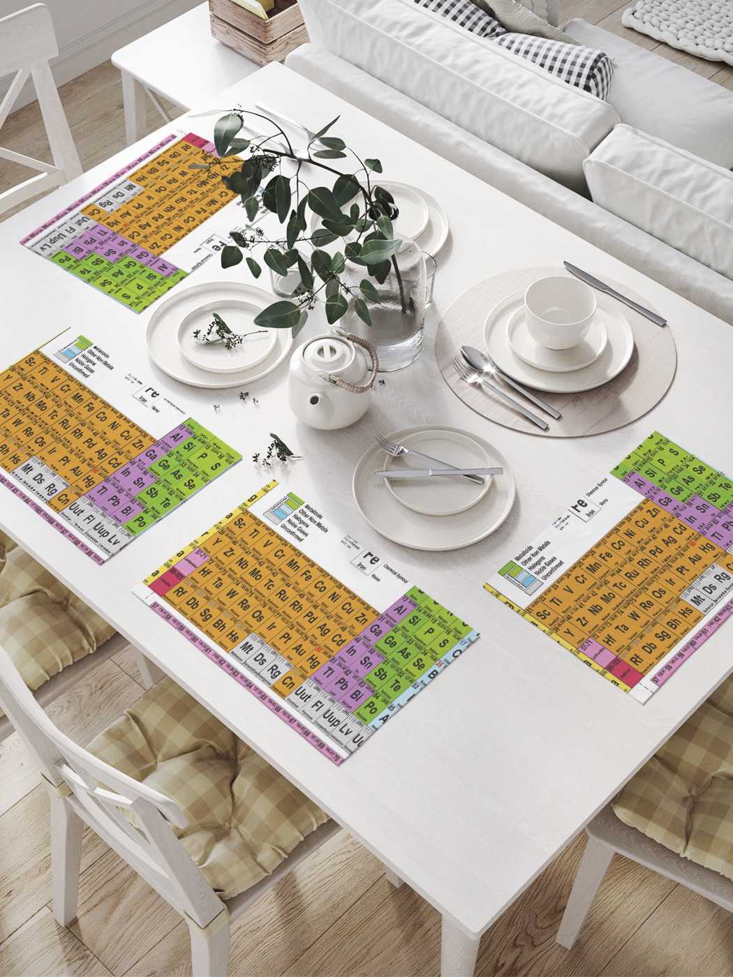 

Комплект салфеток JoyArty "Таблица Менделеева" для сервировки стола 32х46 см, 4шт, Оранжевый