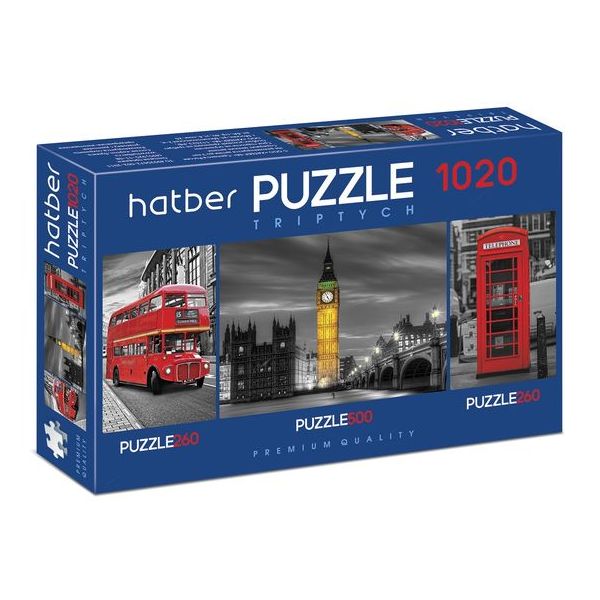 

Пазл-триптих Hatber Premium Лондон 260+500+260 элементов
