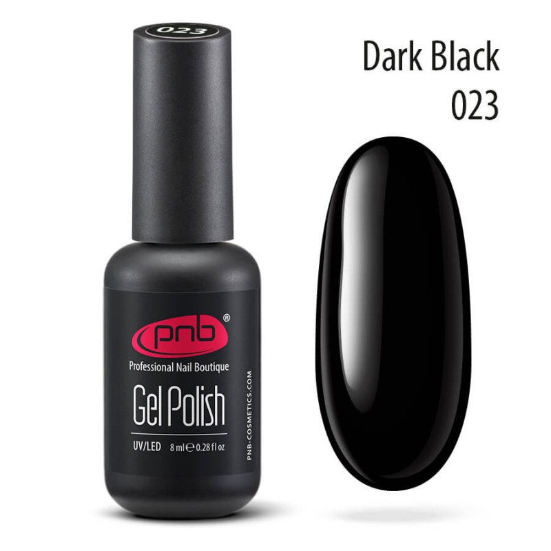 

Гель-лак для ногтей PNB Gel Polish 023 Dark Black 8 мл, Gel Polish