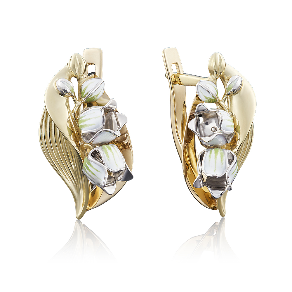

Серьги из комбинированного золота PLATINA jewelry 02-3912-00-000-1121-59, 02-3912-00-000-1121-59