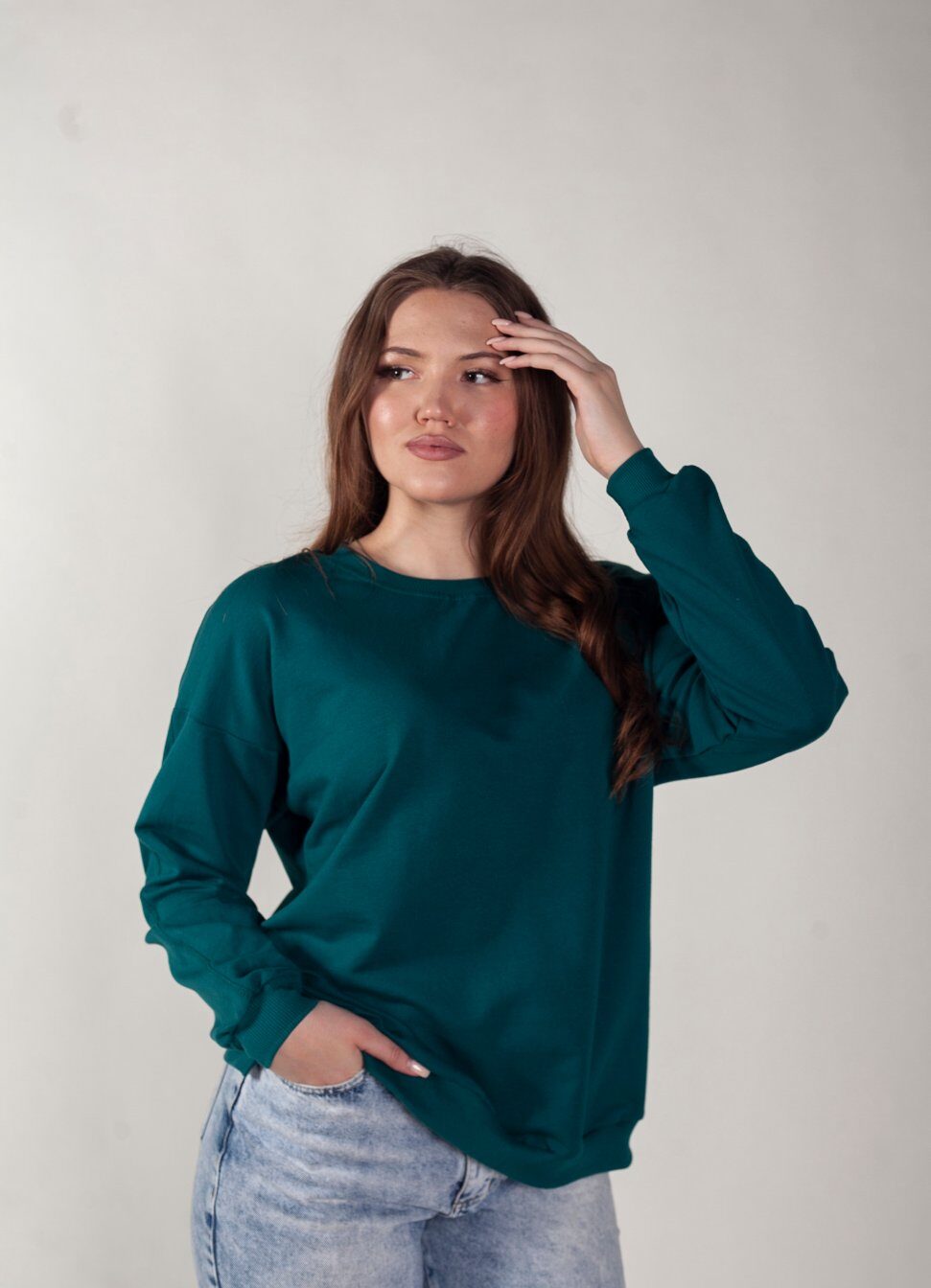 Свитшот женский Instance opal бирюзовый 56-58 RU