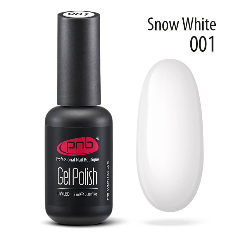 

Гель-лак для ногтей PNB Gel Polish 001 Snow White 8 мл, Gel Polish