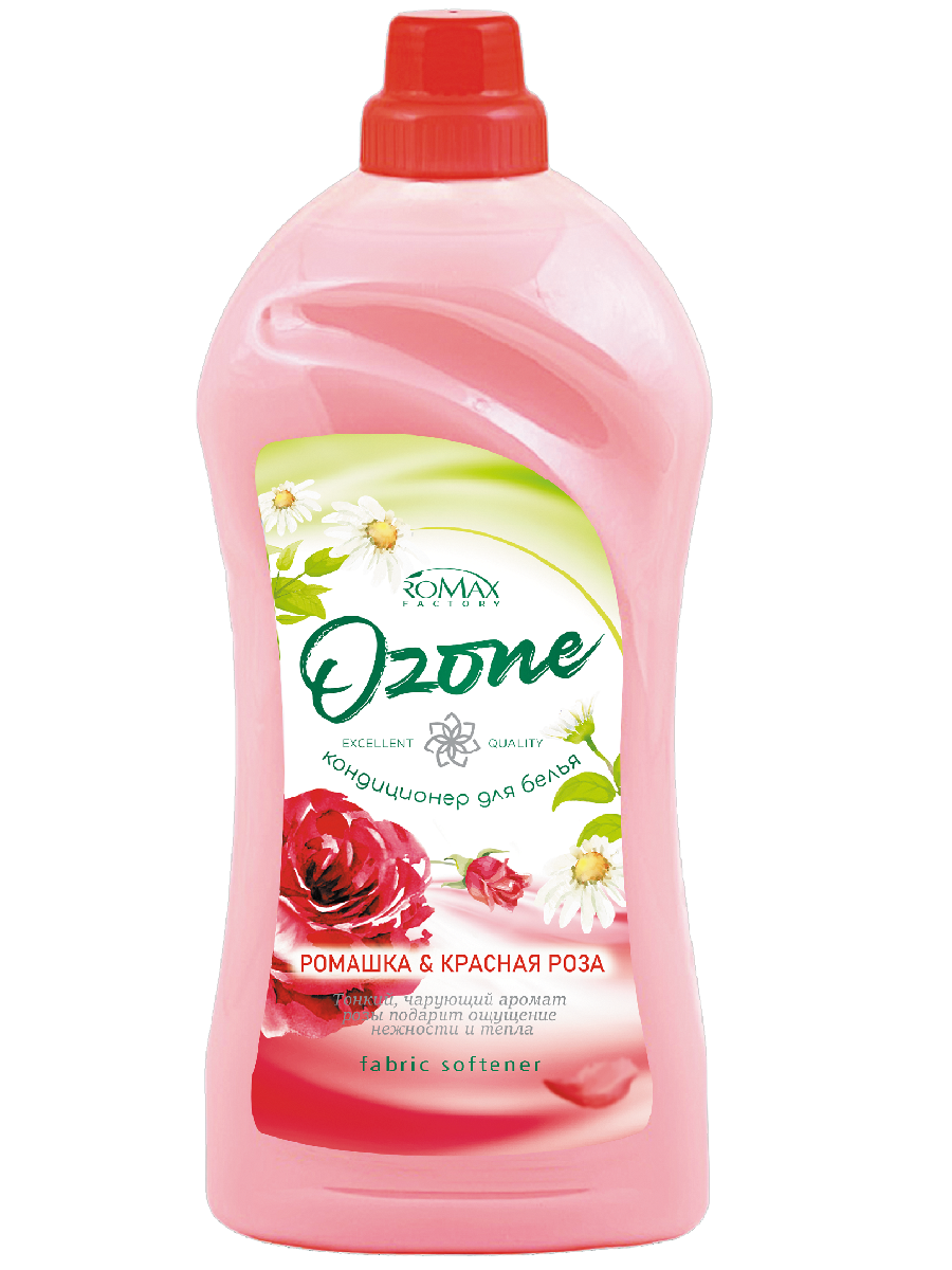 фото Кондиционер для белья romax ozone ромашка и красная роза, 2 л