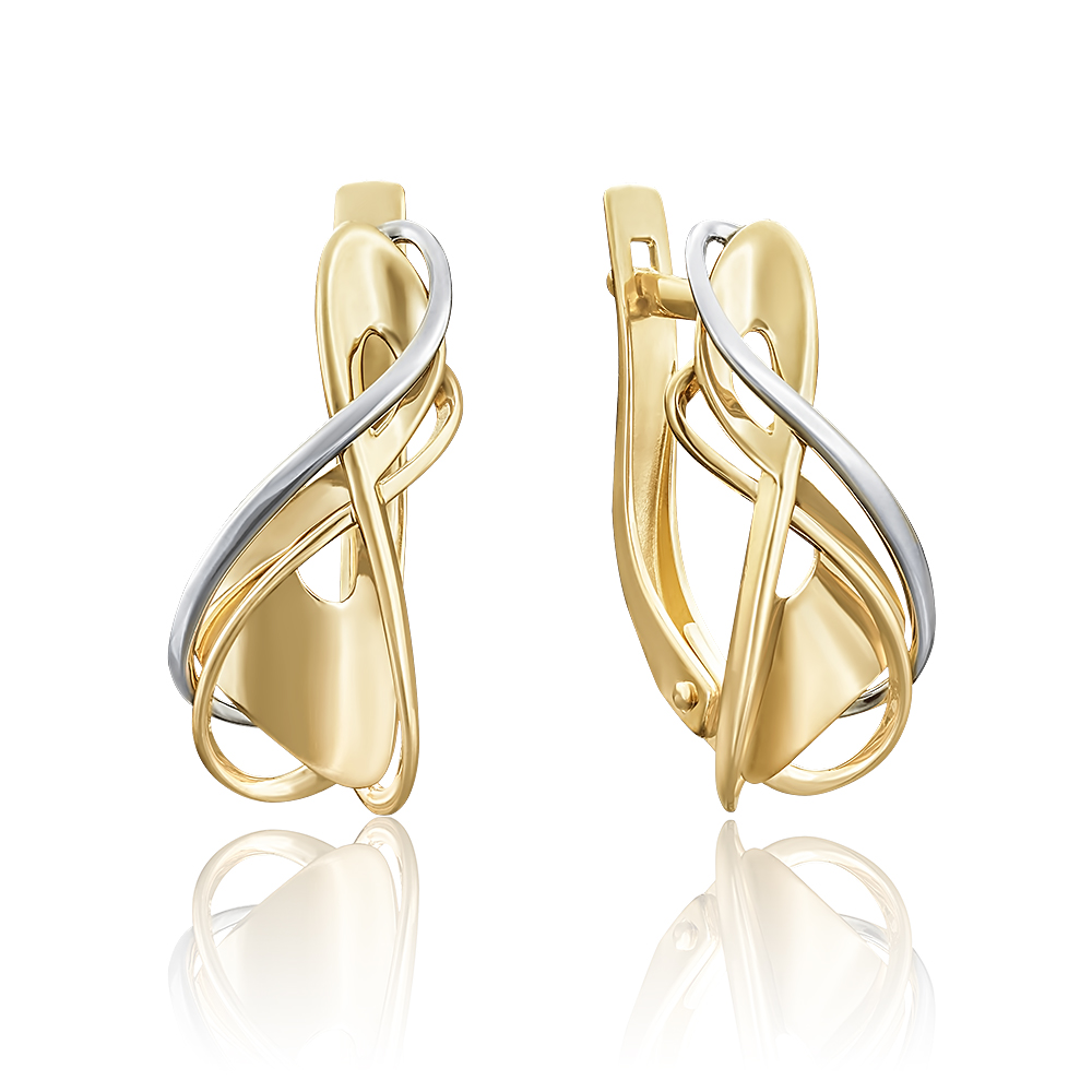 

Серьги из комбинированного золота PLATINA jewelry 02-3901-00-000-1121-03, 02-3901-00-000-1121-03