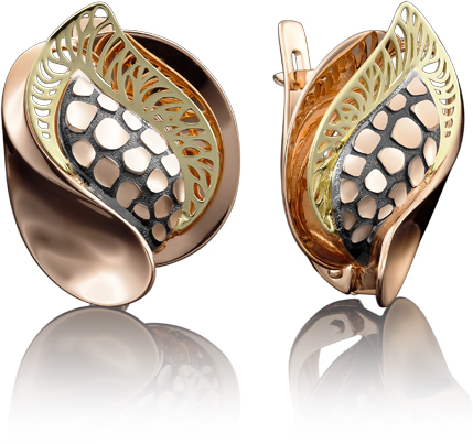 

Серьги из комбинированного золота PLATINA jewelry 02-3889-00-000-1113-48, 02-3889-00-000-1113-48