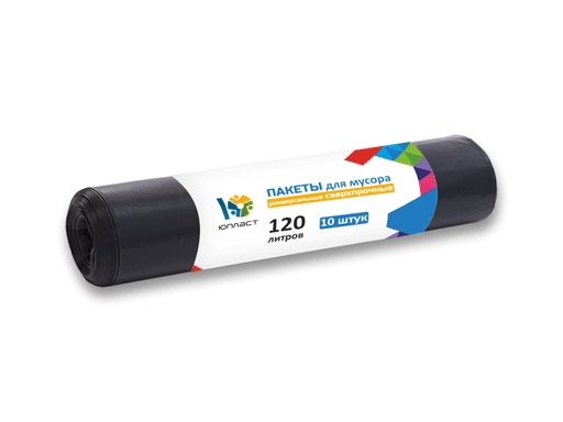 

Пакеты д/мусора универс.120л 10шт 16мкм сверхпрочн. ЮХО32953