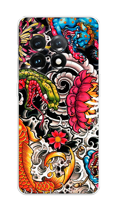 

Чехол на OnePlus 11 "Японское искусство", Красный;оранжевый;голубой, 153650-4