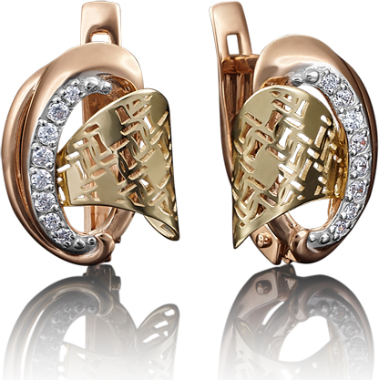 

Серьги из красного золота с фианитом PLATINA jewelry 02-3857-00-401-1113-48, 02-3857-00-401-1113-48