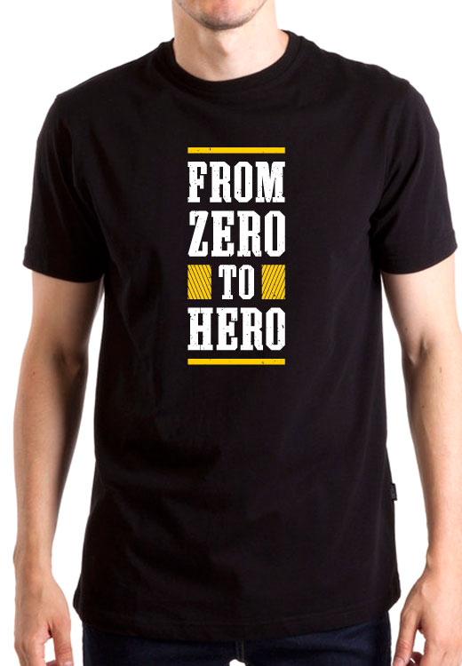 

Футболка унисекс NoBrand From Zero To Hero черная XL, Черный, From Zero To Hero