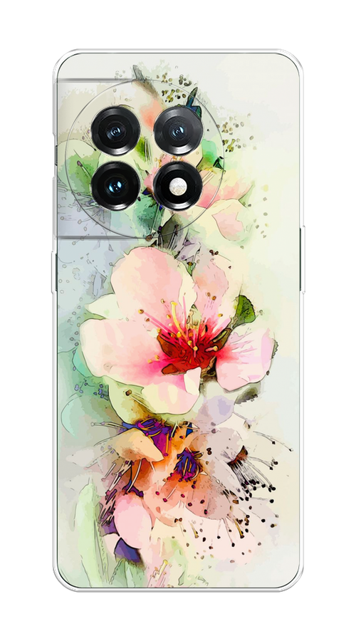 

Чехол на OnePlus 11 "Нежные цветы", Зеленый;розовый, 153650-2