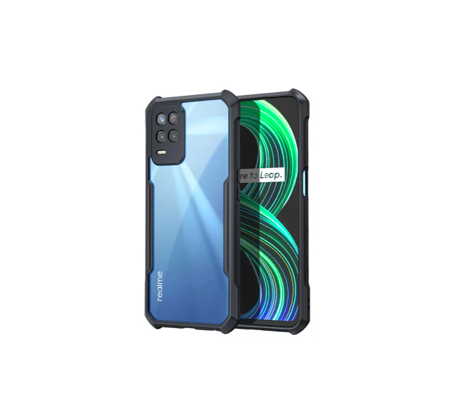 

Накладка MyPads для Realme 8 5G прозрачная с черной окаемкой, Прозрачный