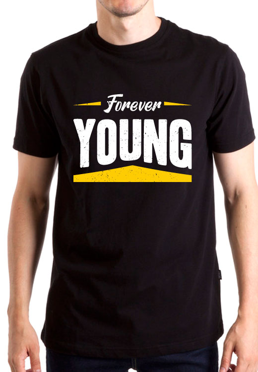 

Футболка унисекс NoBrand Forever Young черная XXL, Черный, Forever Young