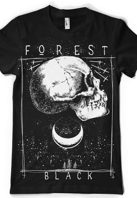 

Футболка унисекс NoBrand Forest Black черная XXXL, Черный, Forest Black