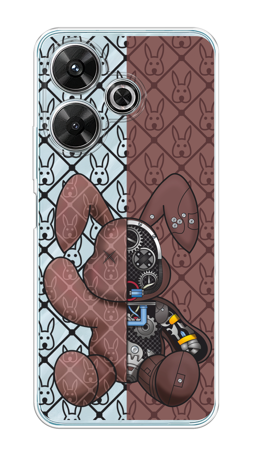 

Чехол на Xiaomi Redmi Note 13R/Redmi 13/Poco M6 4G/M6 Plus "Киборг-заяц шоколадный", Коричневый;черный;прозрачный, 322550-1