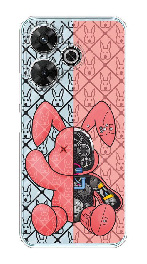 

Чехол на Xiaomi Redmi Note 13R, Xiaomi Redmi 13, Poco M6 4G/M6 Plus "Киборг-заяц розовый", Розовый;прозрачный;черный, 322550-1