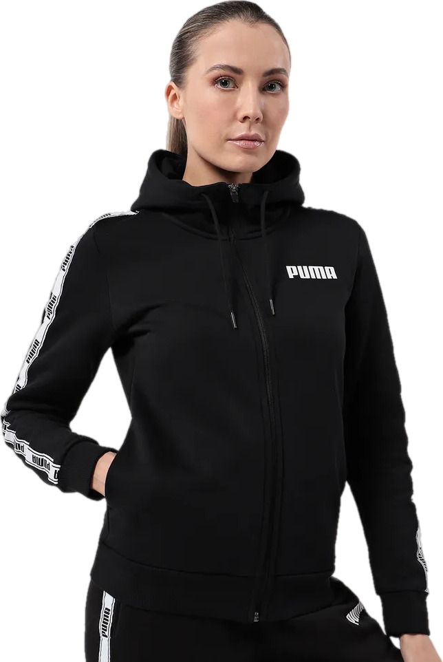 Толстовка женская PUMA Tape Fz Hoodie Fl W черная S