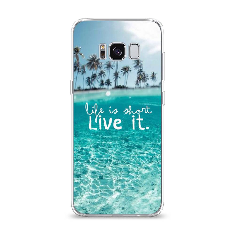 

Чехол Awog на Samsung Galaxy S8 "Live it", Розовый, 24750-7