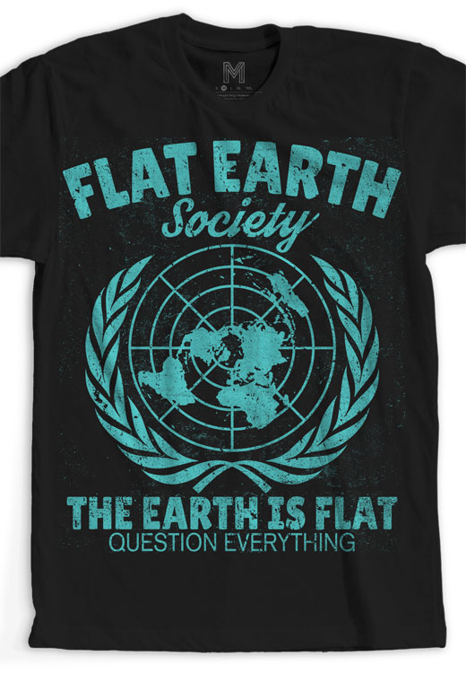 

Футболка унисекс NoBrand Flat Earth Society черная XXXL, Черный, Flat Earth Society