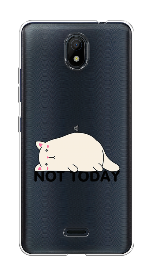 

Чехол на Nokia C100 "Cat not today", Белый;розовый;черный, 125350-1