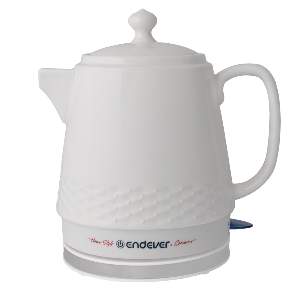 Чайник электрический Endever KR-440C 1.4 л белый чайник электрический endever kr 331g 1 7 л серебристый