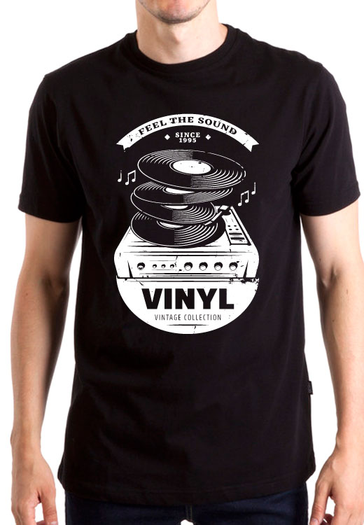 

Футболка унисекс NoBrand Feel Sound Vinyl черная XXXL, Черный, Feel Sound Vinyl