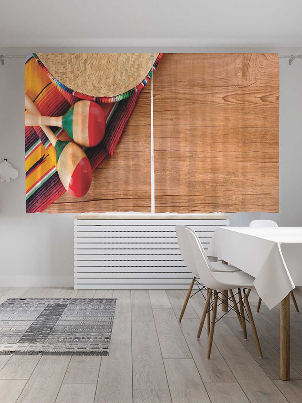 

Классические шторы JoyArty "Маракасы ждут", серия Oxford DeLux, 2 полотна 145x180 см, Маракасы ждут