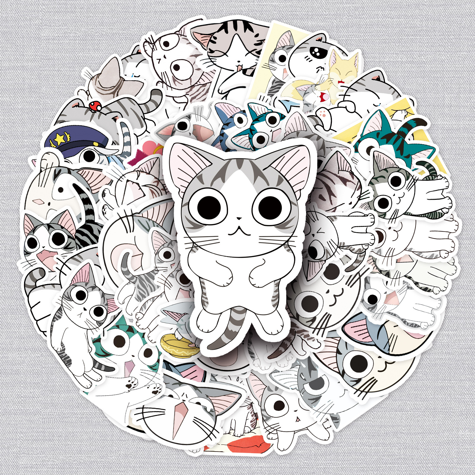 Виниловые наклейки котики DW SHOP, набор наклеек кошки 53 шт.