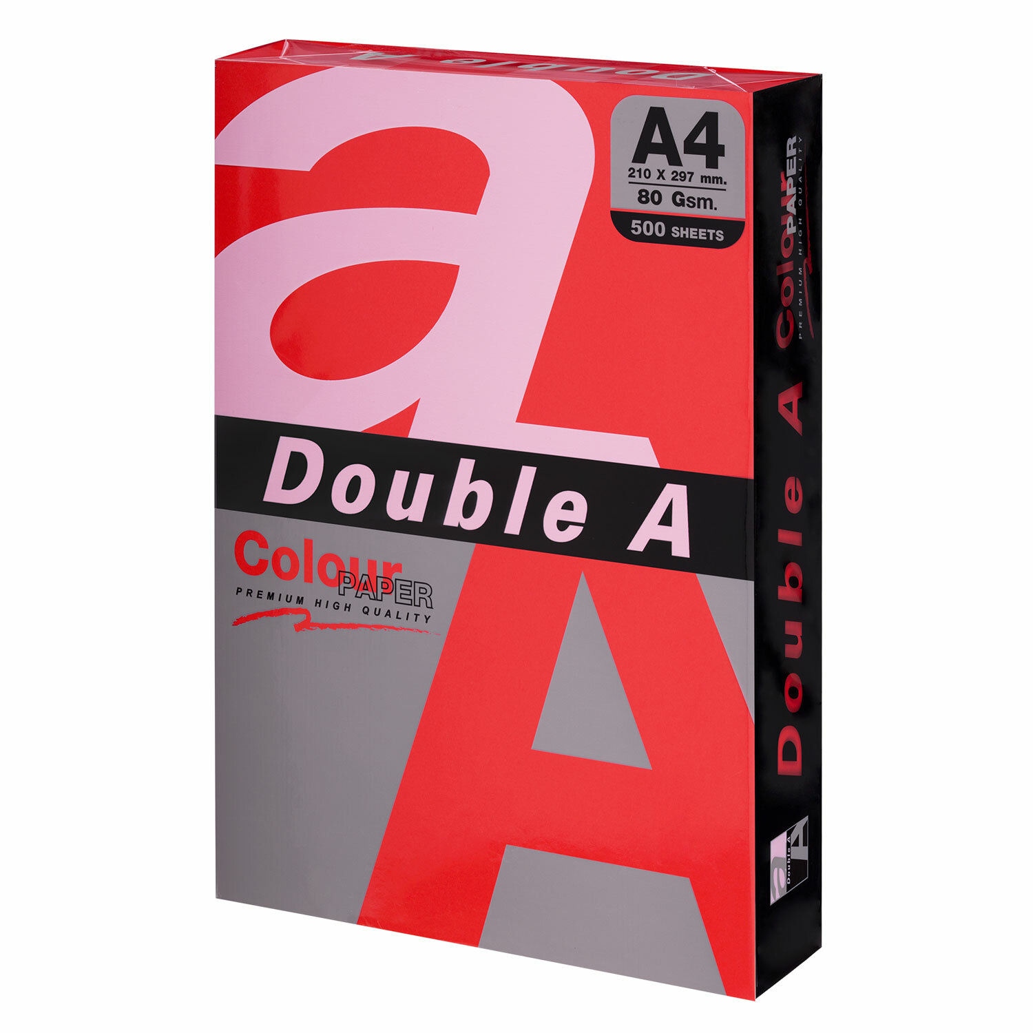 

Бумага цветная DOUBLE A, А4, 80 г/м2, 500 листов, интенсив, красная, Красный, 8858741731941