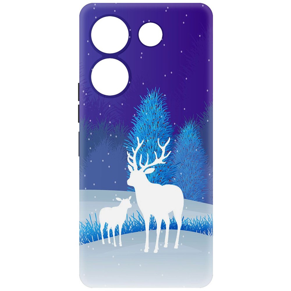 Чехол-накладка Krutoff Soft Case Олень для TECNO Camon 20 Pro черный