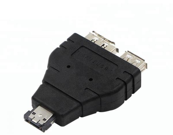 

Переходник конвертер GSMIN DP36 eSATA - eSATA+USB (Черный)