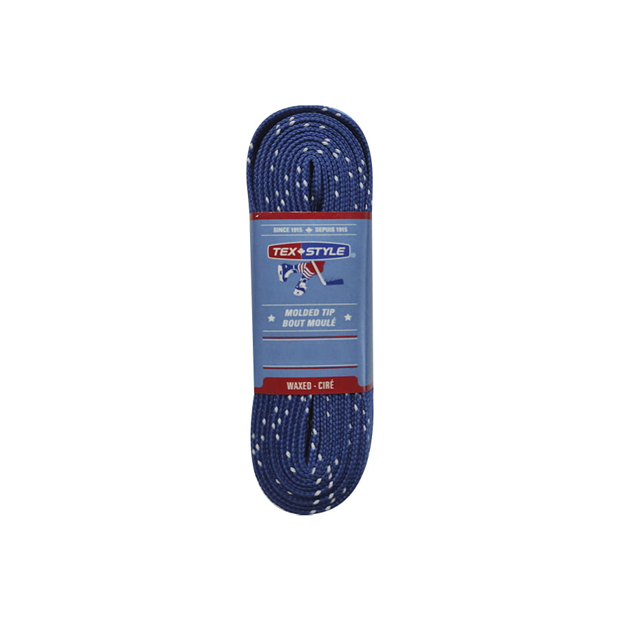 фото Шнурки для коньков с пропиткой синие w921-244 см tex style