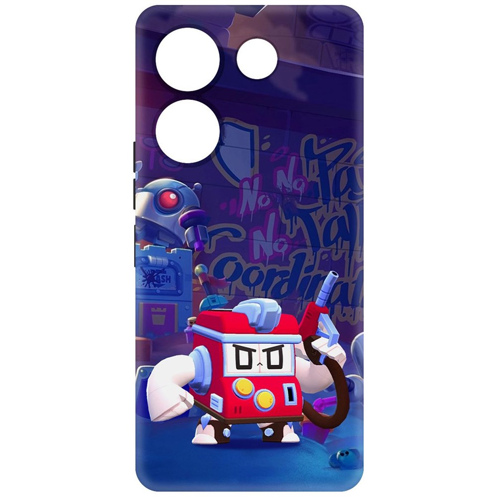 

Чехол-накладка Krutoff Soft Case Brawl Stars - V8-БИТ для TECNO Camon 20 Pro черный