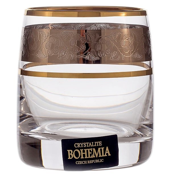 

Стопки 60 мл 6 шт Crystalite Bohemia "Идеал Цветочный узор на платине" 133105