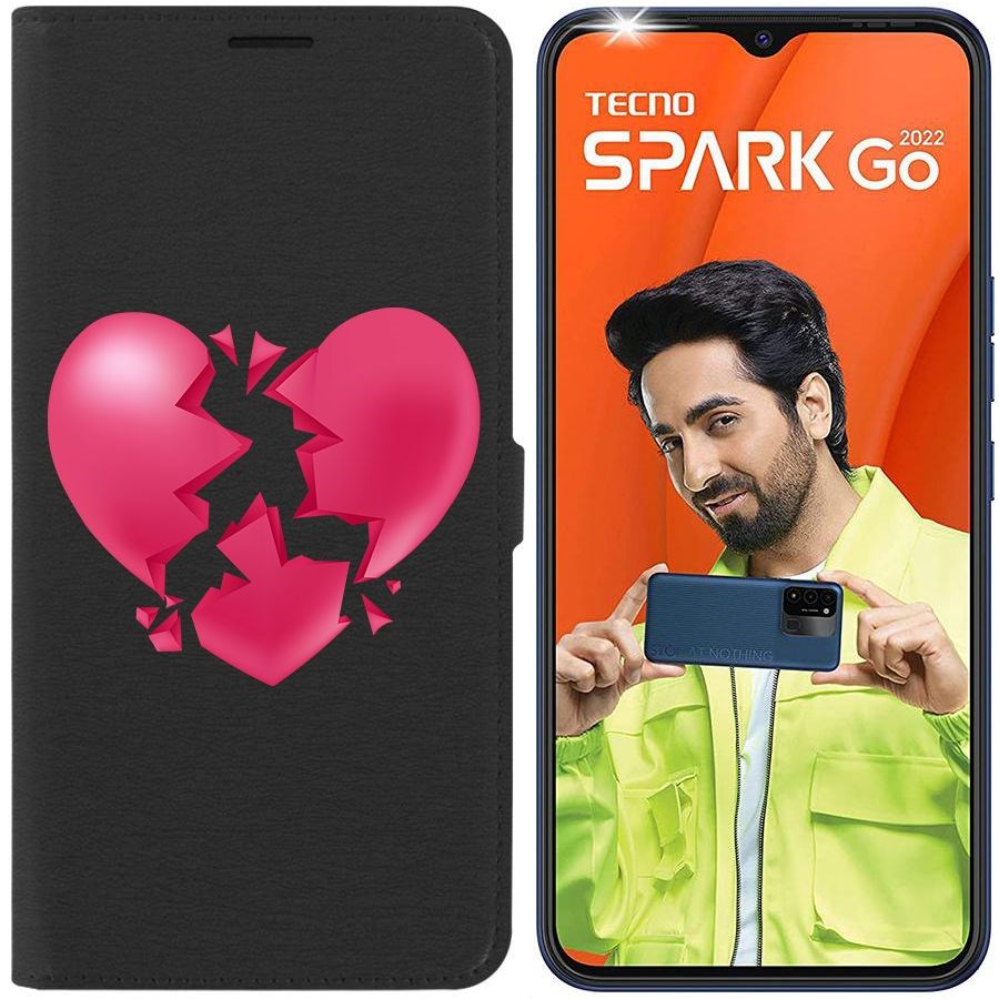 

Чехол-книжка Eco Book для Tecno Spark Go 2022 Разбитое сердце