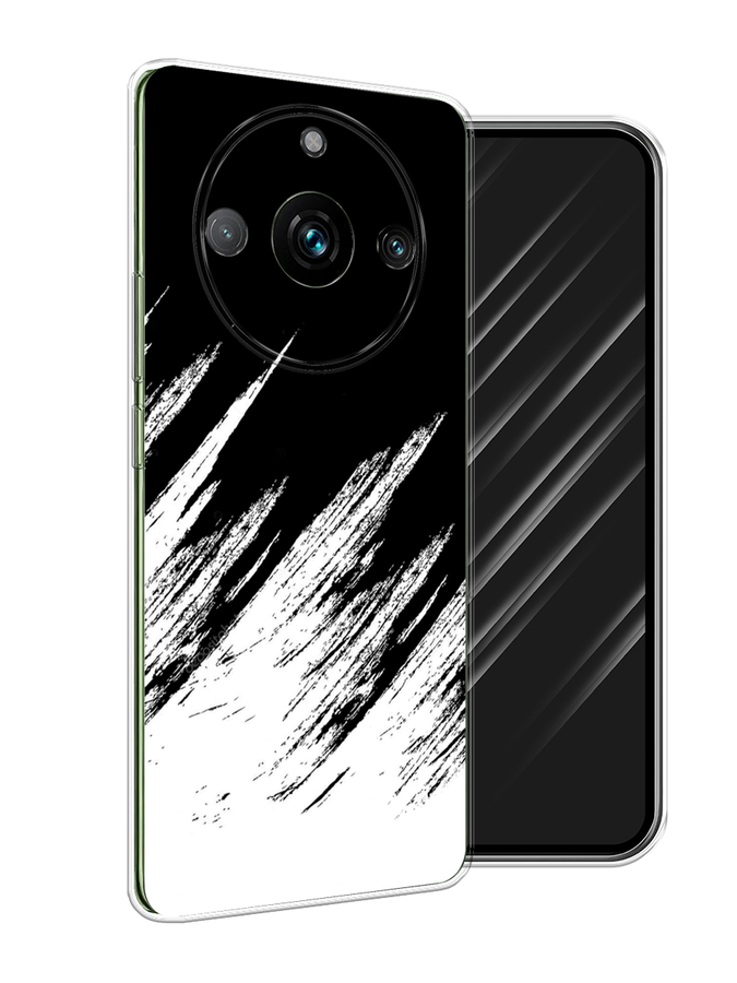 

Чехол Awog на Realme 11 Pro "Черно белые брызги", Черный;белый;бежевый