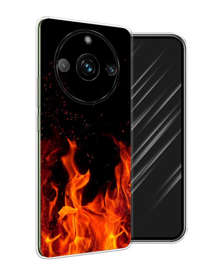 

Чехол Awog на Realme 11 Pro "Все в огне", Оранжевый;черный
