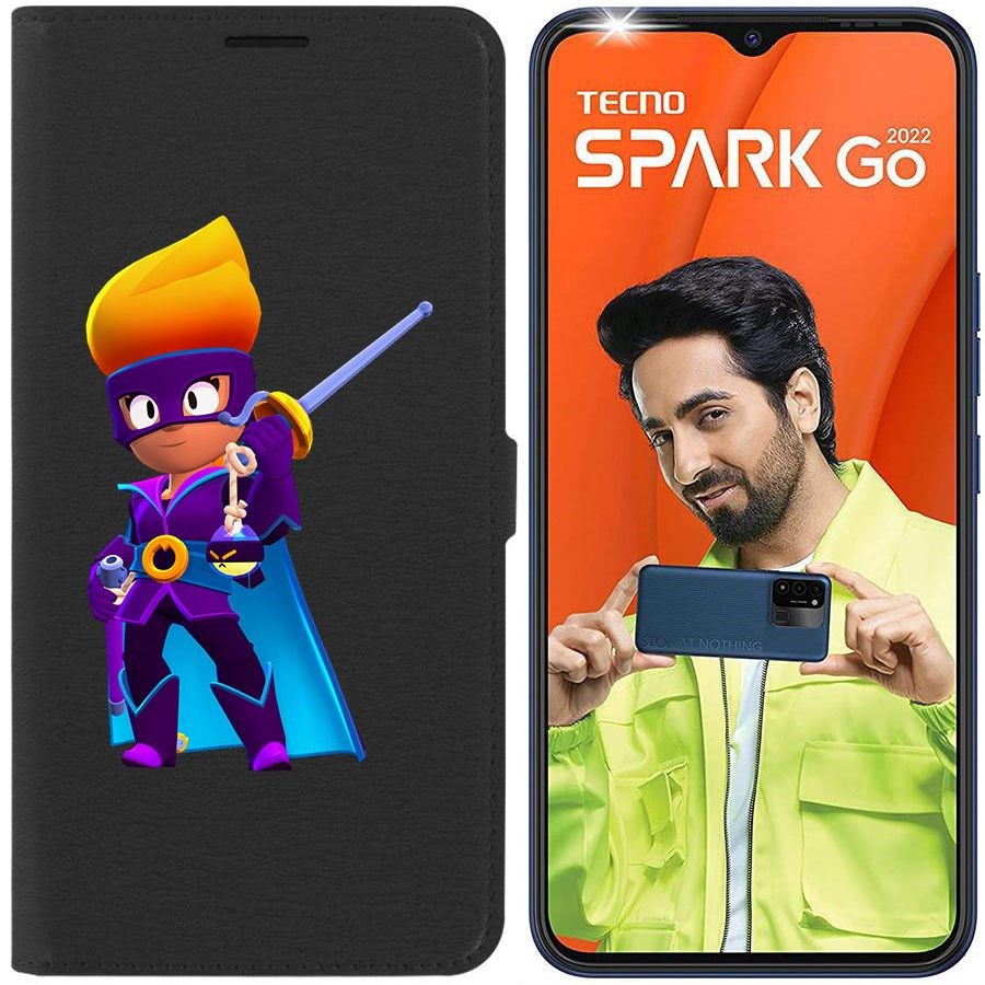 

Чехол-книжка Eco Book для Tecno Spark Go 2022 Brawl Stars-Амбер де Ла Вега