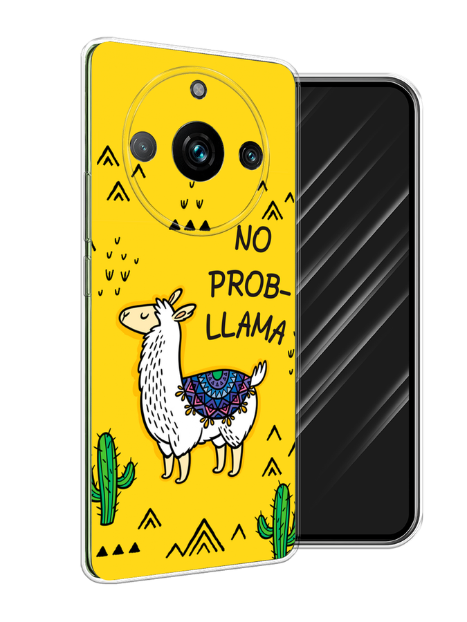 

Чехол Awog на Realme 11 Pro "No probLLama", Желтый;черный;синий