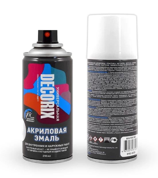 

Краска белая DECORIX 210 мл (арт. 0110-24 DX), Белый