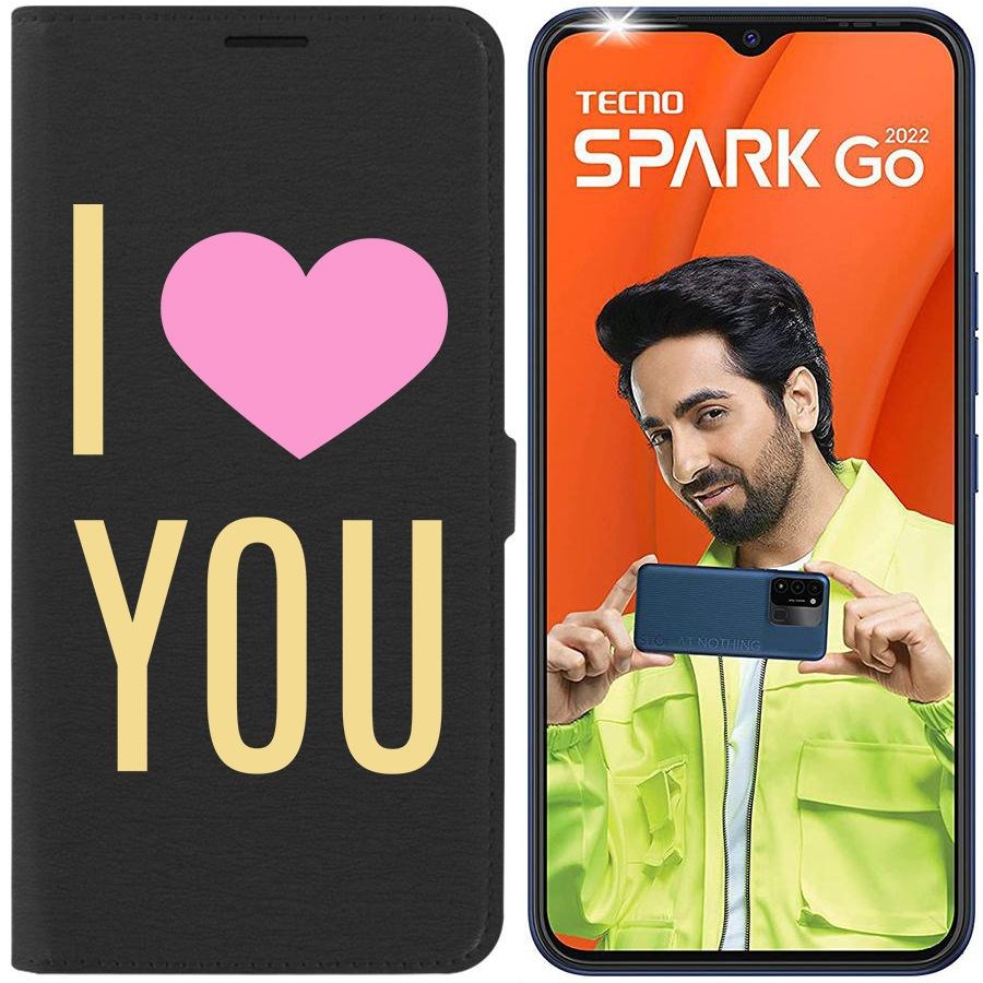 

Чехол-книжка Eco Book для Tecno Spark Go 2022 Я люблю тебя