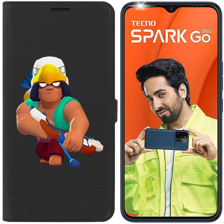 

Чехол-книжка Eco Book для Tecno Spark Go 2022 Brawl Stars-Бо