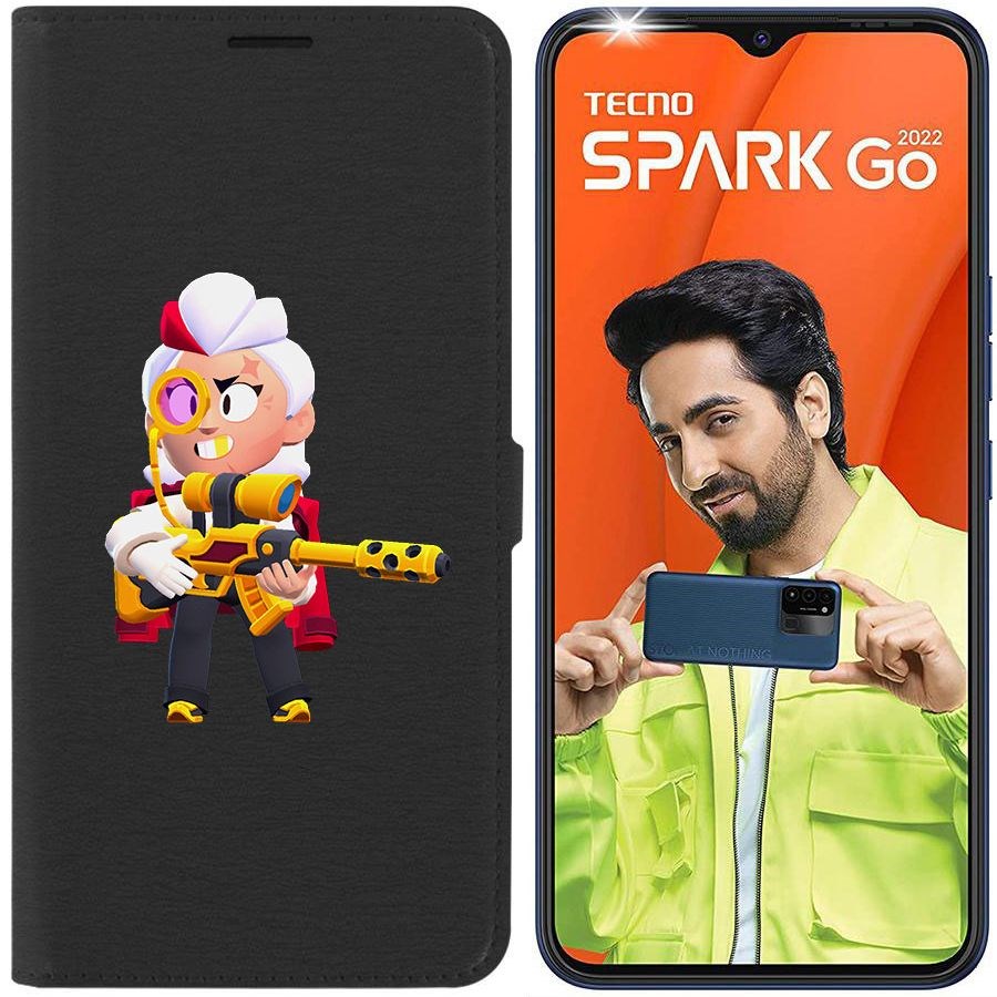 

Чехол-книжка Eco Book для Tecno Spark Go 2022 Brawl Stars-Белль Голдхэнд