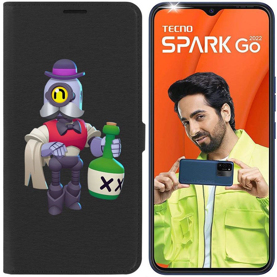 

Чехол-книжка Eco Book для Tecno Spark Go 2022 Brawl Stars-Барли