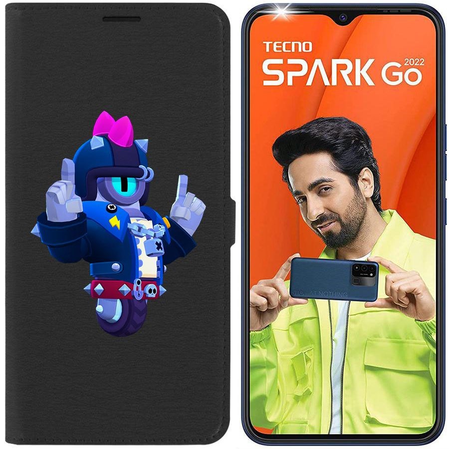 

Чехол-книжка Eco Book для Tecno Spark Go 2022 Brawl Stars-Дикий Сту