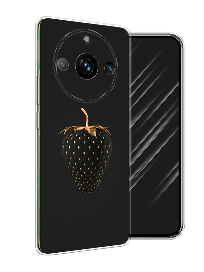 

Чехол Awog на Realme 11 Pro "Черно-золотая клубника", Черный;золотистый